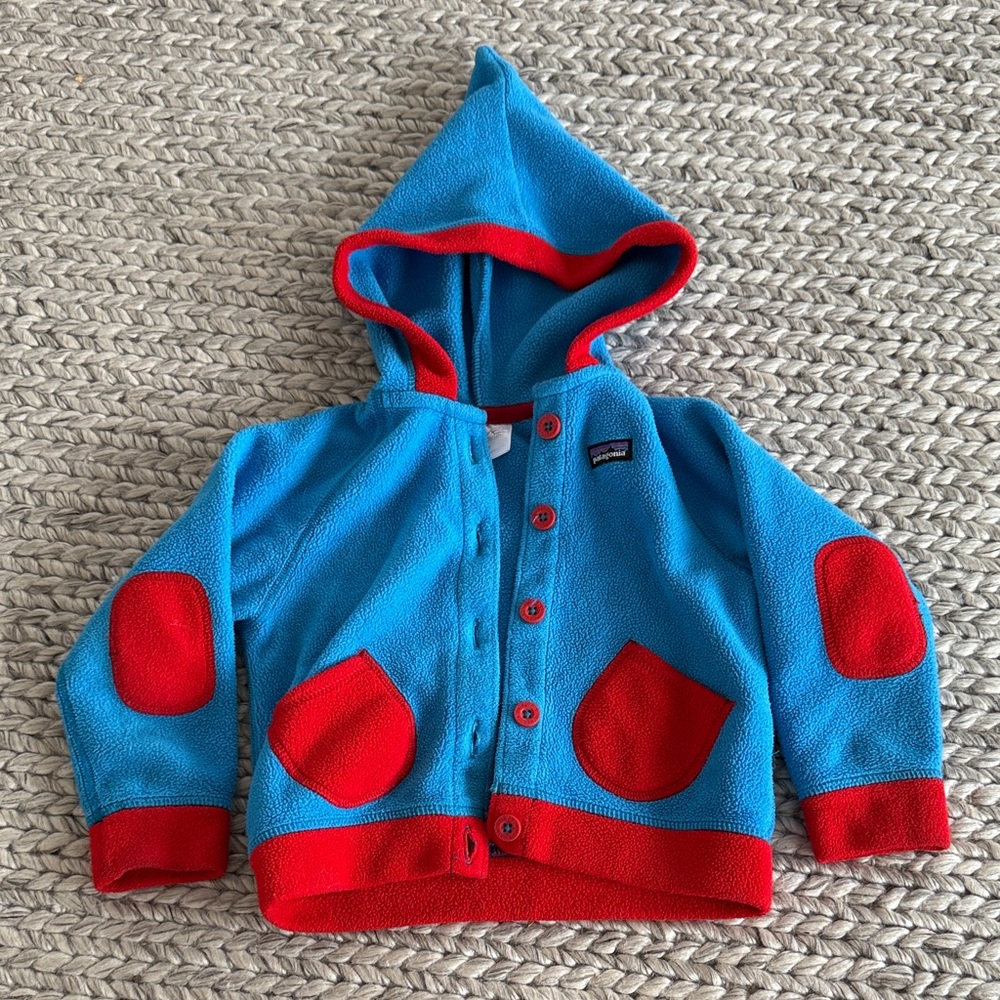 Patagonia Kids' Blue and Red Fleece Jacket